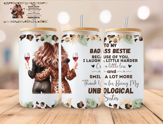 To My Bad*** Bestie - 16 oz / 20 oz Libby UV DTF Wrap