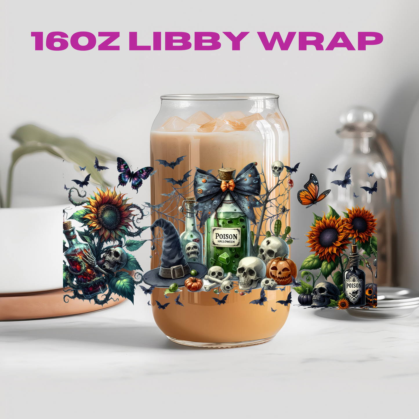 Halloween Spooky Witch Potion Collection - 16 oz / 20 oz Libby UV DTF Wrap