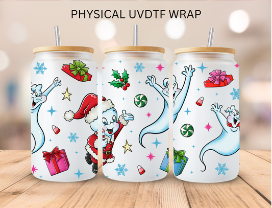Christmas Ghost- 16 oz / 20 oz Libby UV DTF Wrap