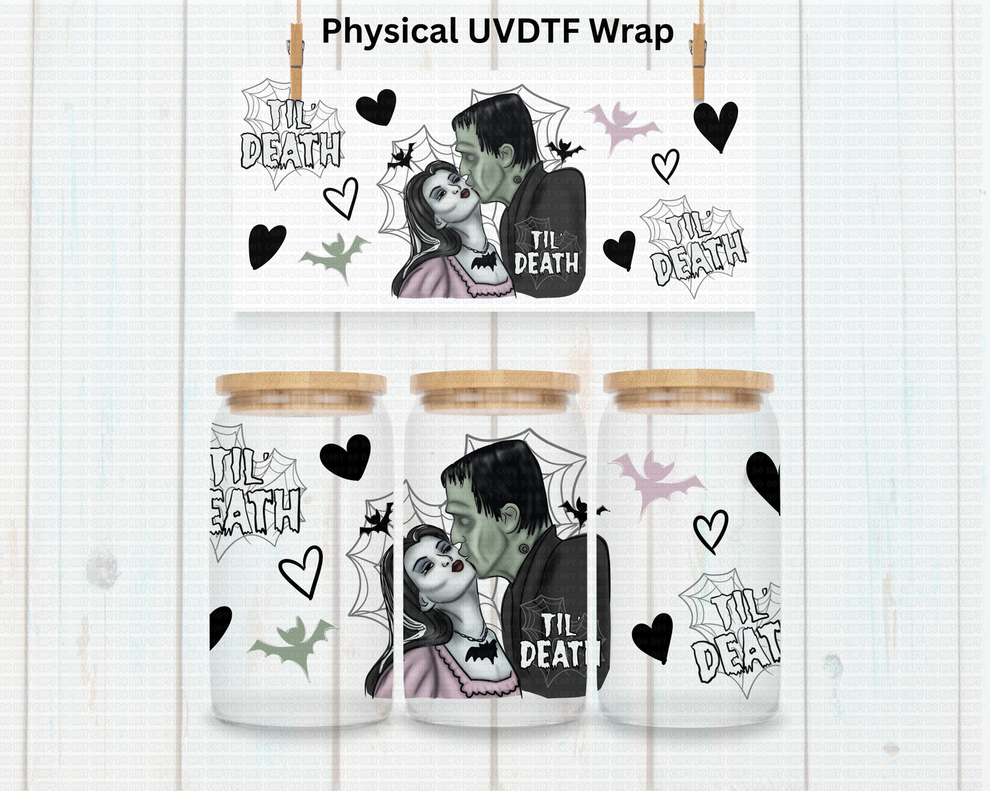 Halloween Frankenstein Til Death - 16 oz / 20 oz Libby UV DTF