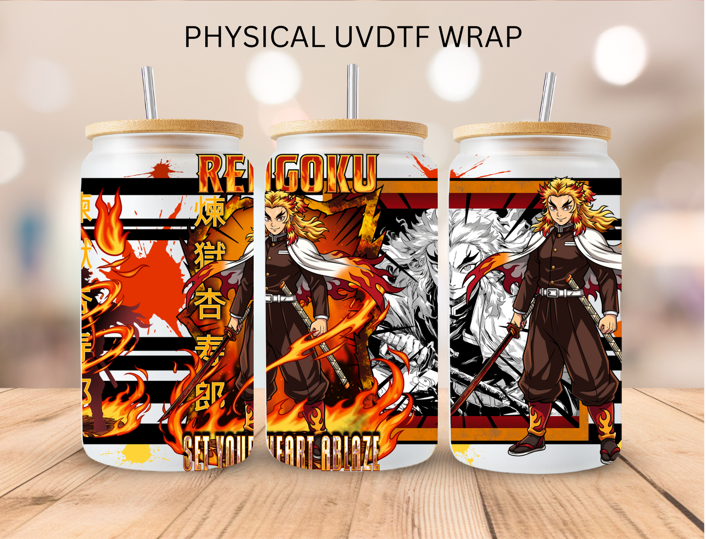 Rengoku - 16 oz / 20 oz Libby UV DTF Wrap