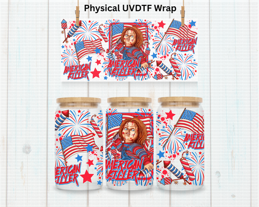 Horror Doll Patriotic - 16 oz / 20 oz Libby UV DTF