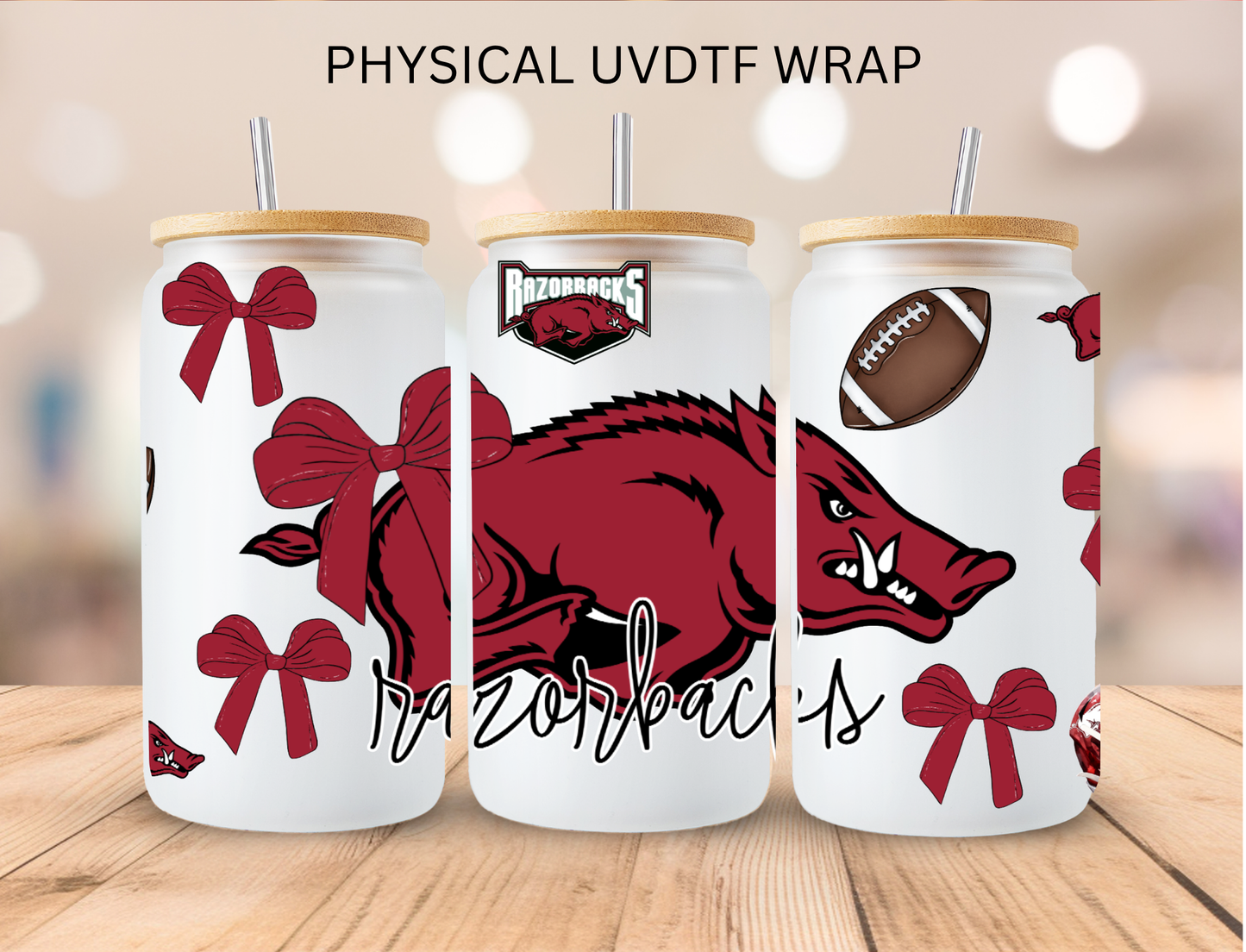 Razorbacks - 16 oz / 20 oz Libby UV DTF Wrap