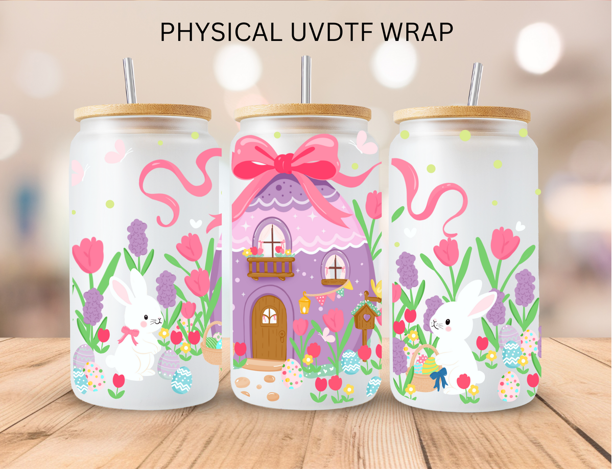 Easter Egg House - 16 oz / 20 oz Libby UV DTF