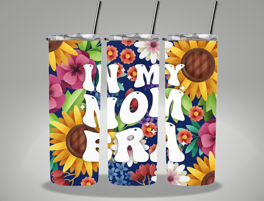 Mother's Day Floral In My Mom Era - 20oz Skinny Tumbler Wrap