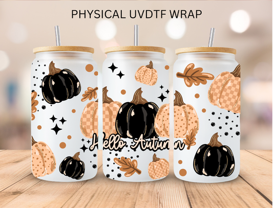 Hello Autumn - 16 oz / 20 oz Libby UV DTF Wrap