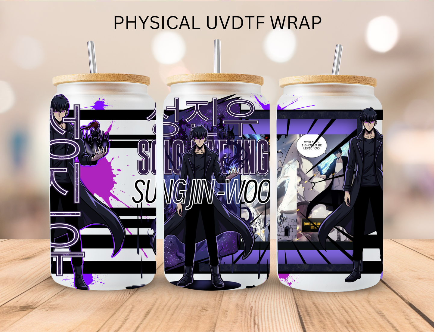 Sung Jin Woo - 16 oz / 20 oz Libby UV DTF Wrap