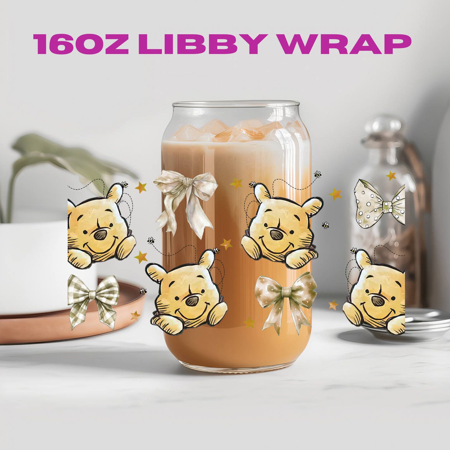 Coquette Character Collection - 16 oz / 20 oz Libby UV DTF Wrap