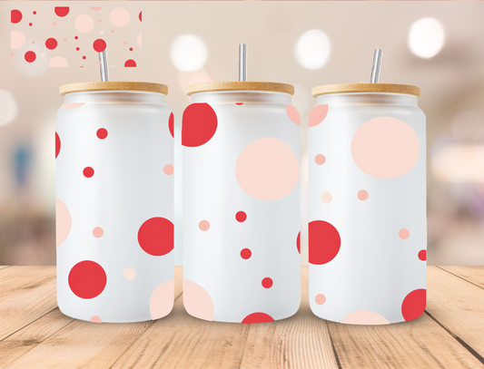 Christmas Polk-A-Dots - 16 oz / 20 oz Libby UV DTF Wrap