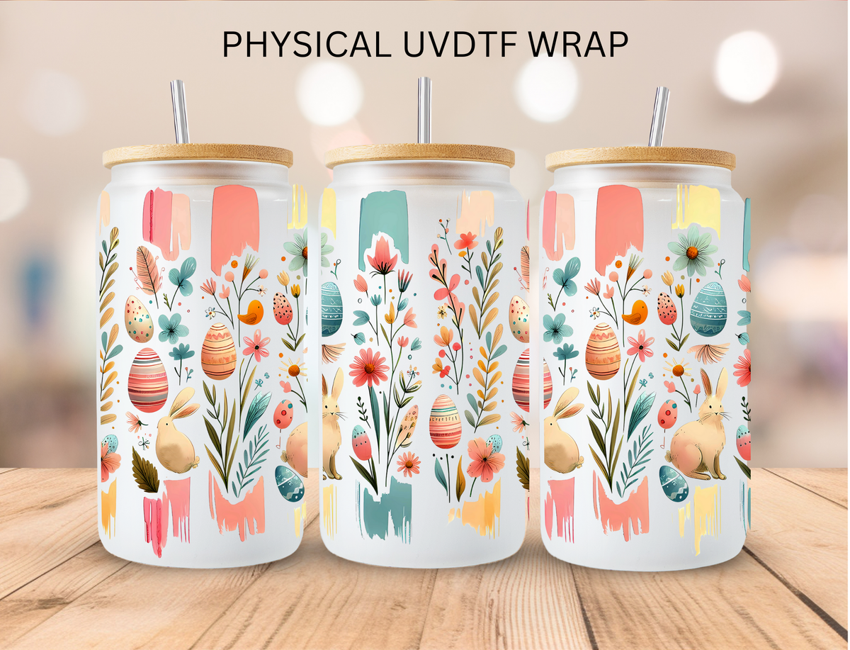 Spring Easter Floral - 16 oz / 20 oz Libby UV DTF
