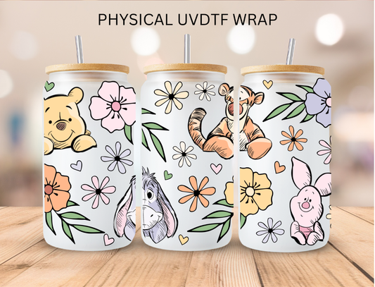 Pastel Pooh And Friends - 16 oz / 20 oz Libby UV DTF