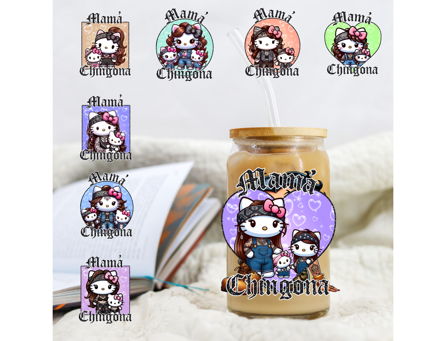 Mama Chingona Kitty Collection - UVDTF decals