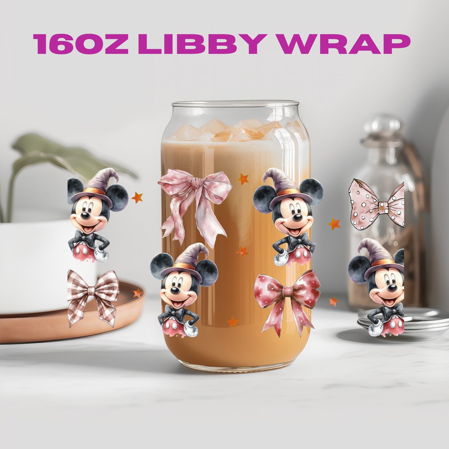 Coquette Character Collection - 16 oz / 20 oz Libby UV DTF Wrap