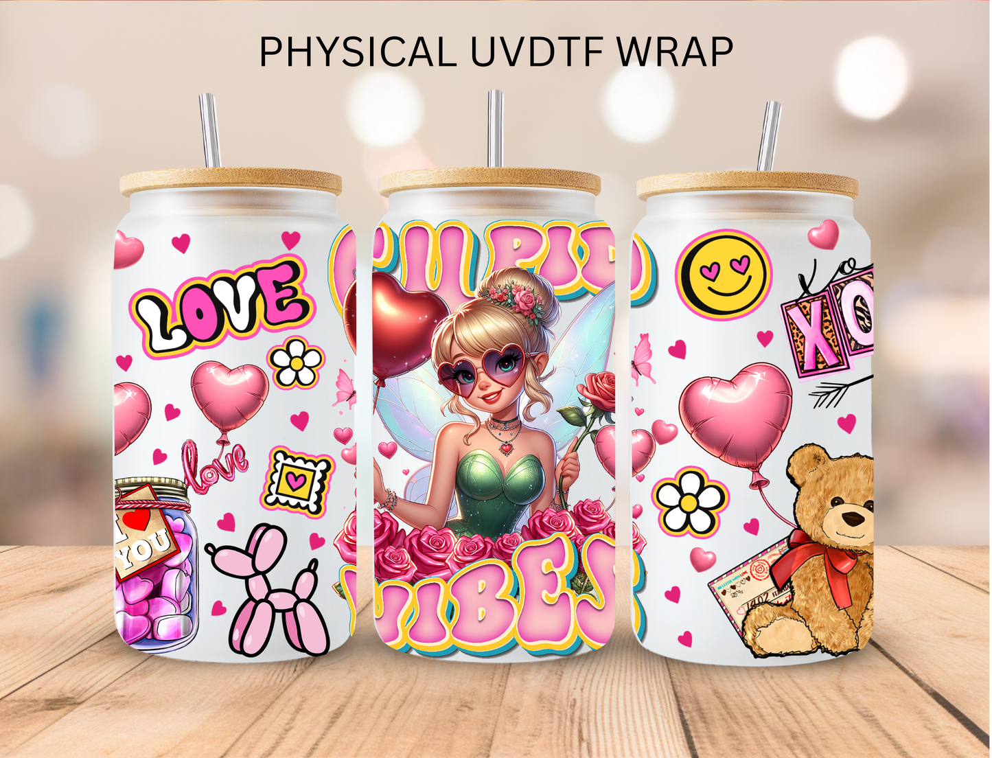 Valentines Cupid Vibes Fairy Princess V2 - 16 oz / 20 oz Libby UV DTF