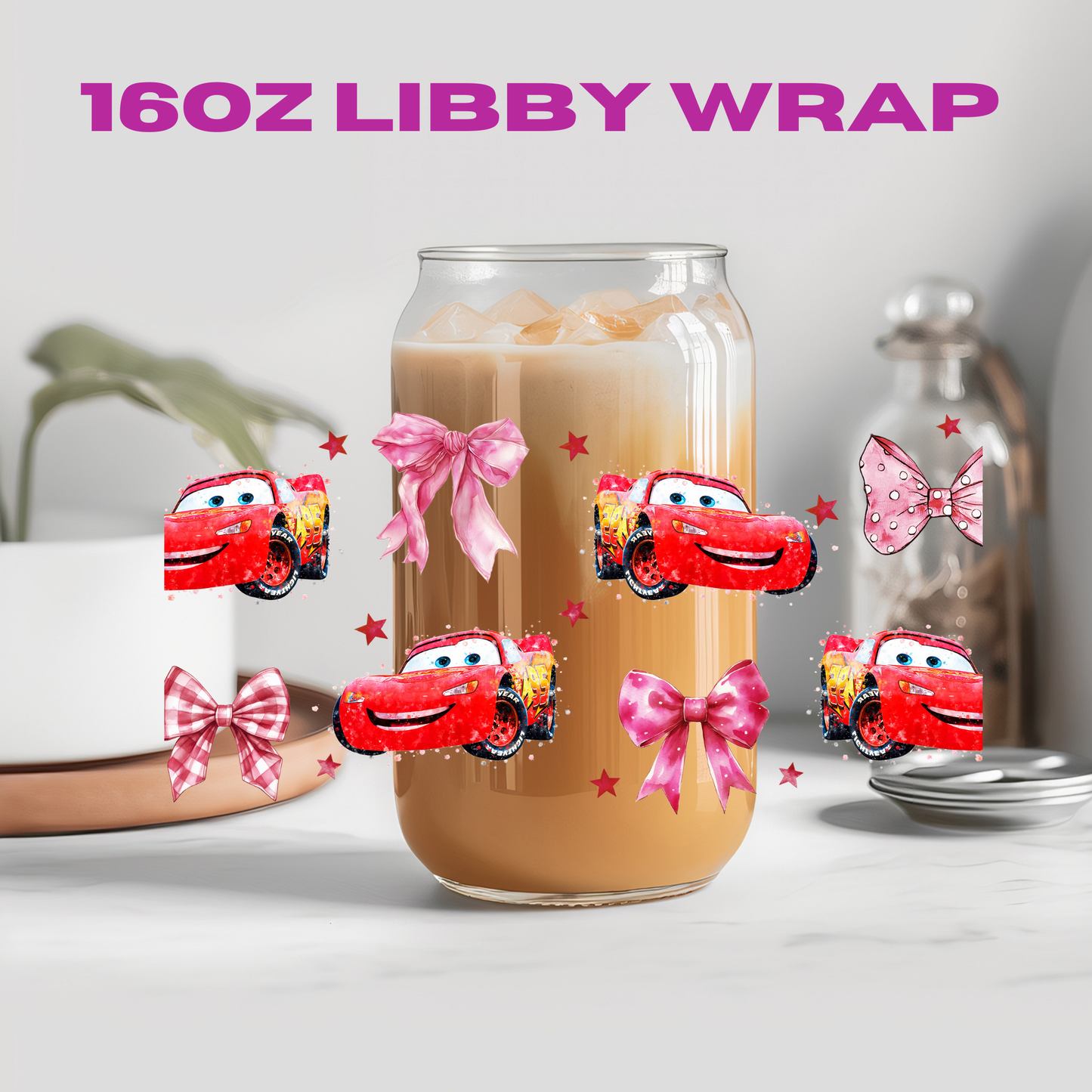 Coquette Character Collection - 16 oz / 20 oz Libby UV DTF Wrap