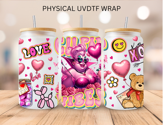 Valentines Cupid Vibes Ursula Villain - 16 oz / 20 oz Libby UV DTF