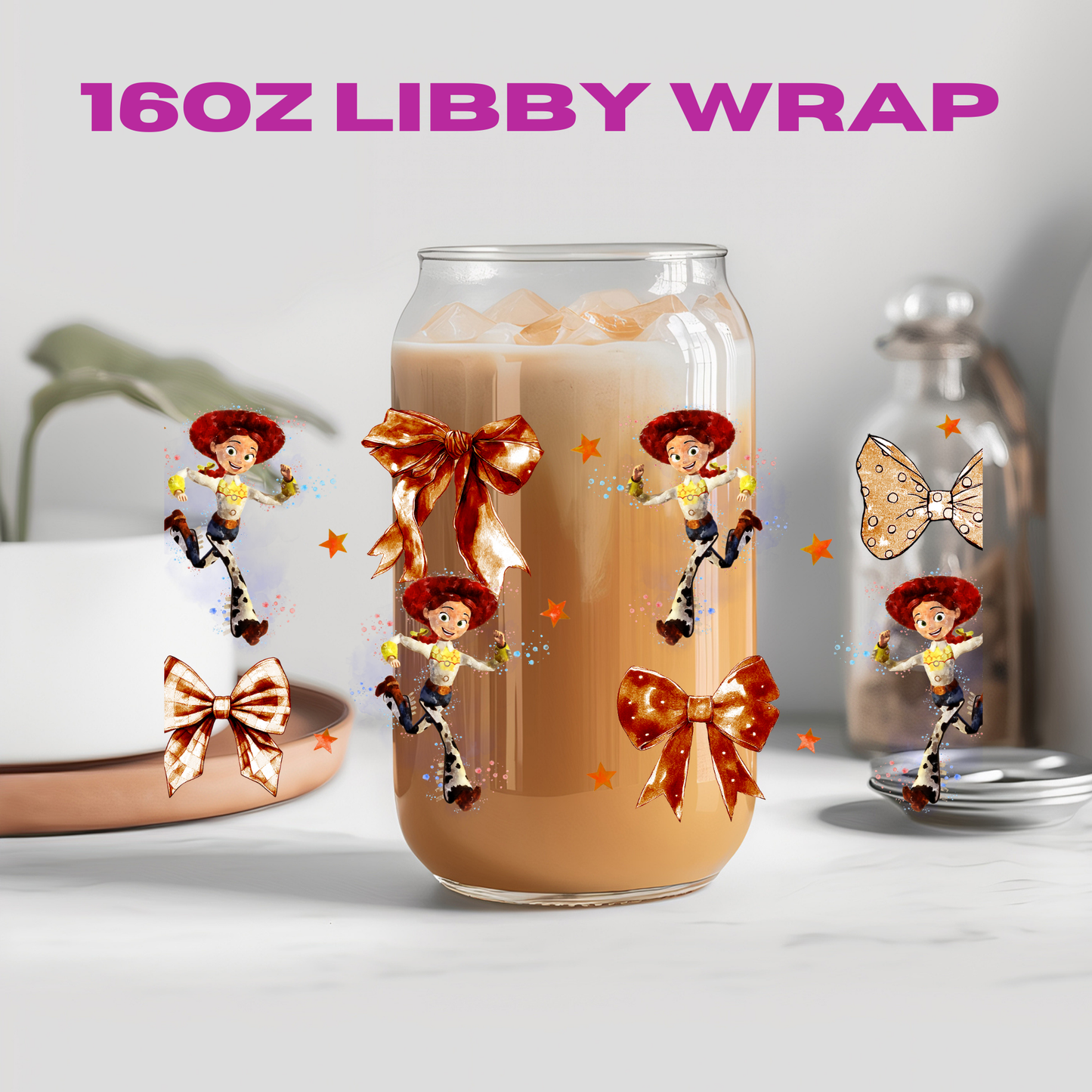 Coquette Character Collection - 16 oz / 20 oz Libby UV DTF Wrap
