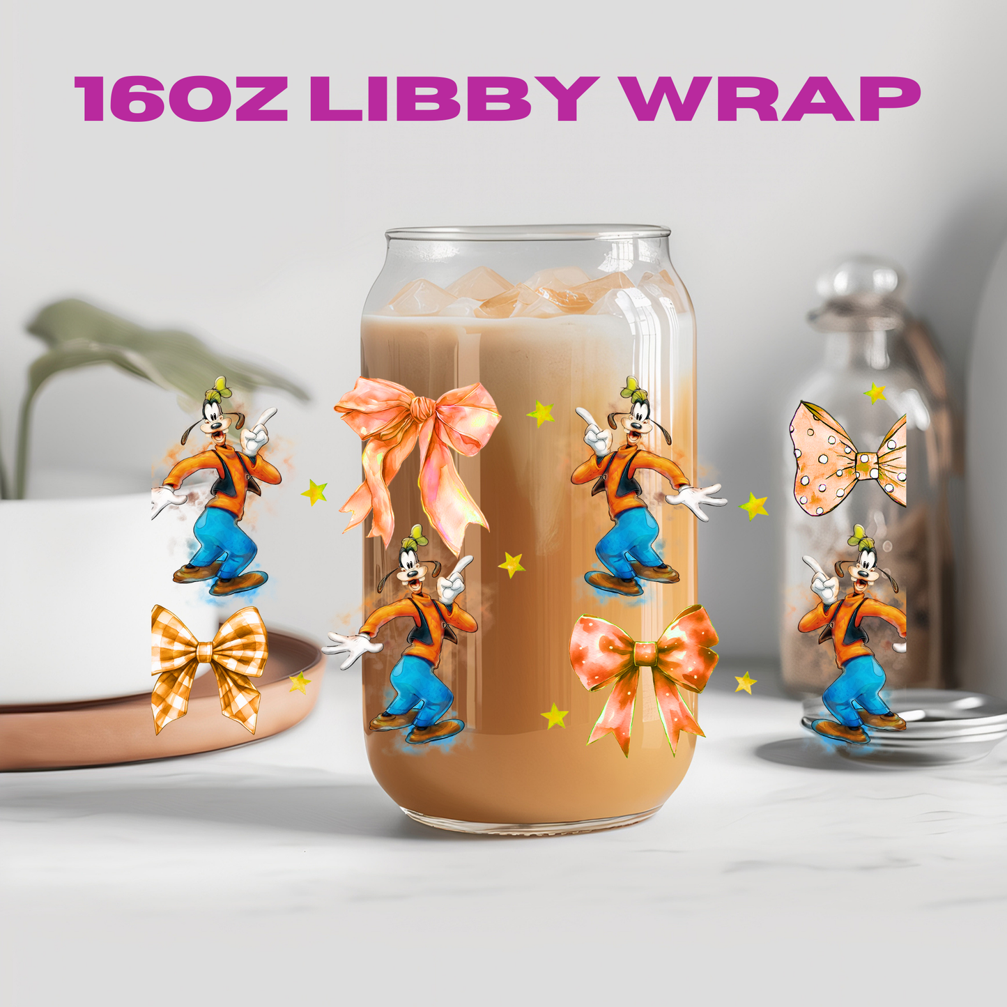 Coquette Character Collection - 16 oz / 20 oz Libby UV DTF Wrap