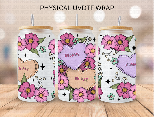 Latino Chicano Valentines Conversation Hearts Ver 2 - 16 oz / 20 oz Libby UV DTF