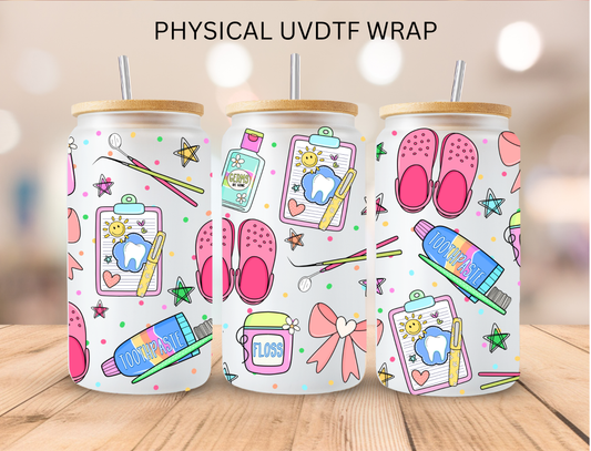 Dentist Aesthetic - 16 oz / 20 oz Libby UV DTF Wrap