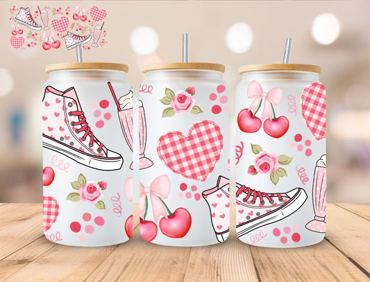 Pink Shake - 16 oz / 20 oz Libby UV DTF Wrap