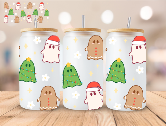 Christmas Ghosts - 16 oz / 20 oz Libby UV DTF Wrap