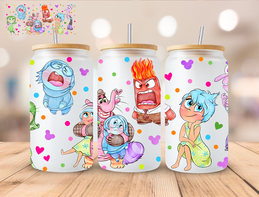 Pastel Character Emotions - 16 oz / 20 oz Libby UV DTF Wrap