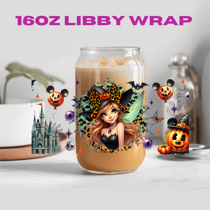 Halloween Leopard Bow Character Collection - 16 oz / 20 oz Libby UV DTF Wrap