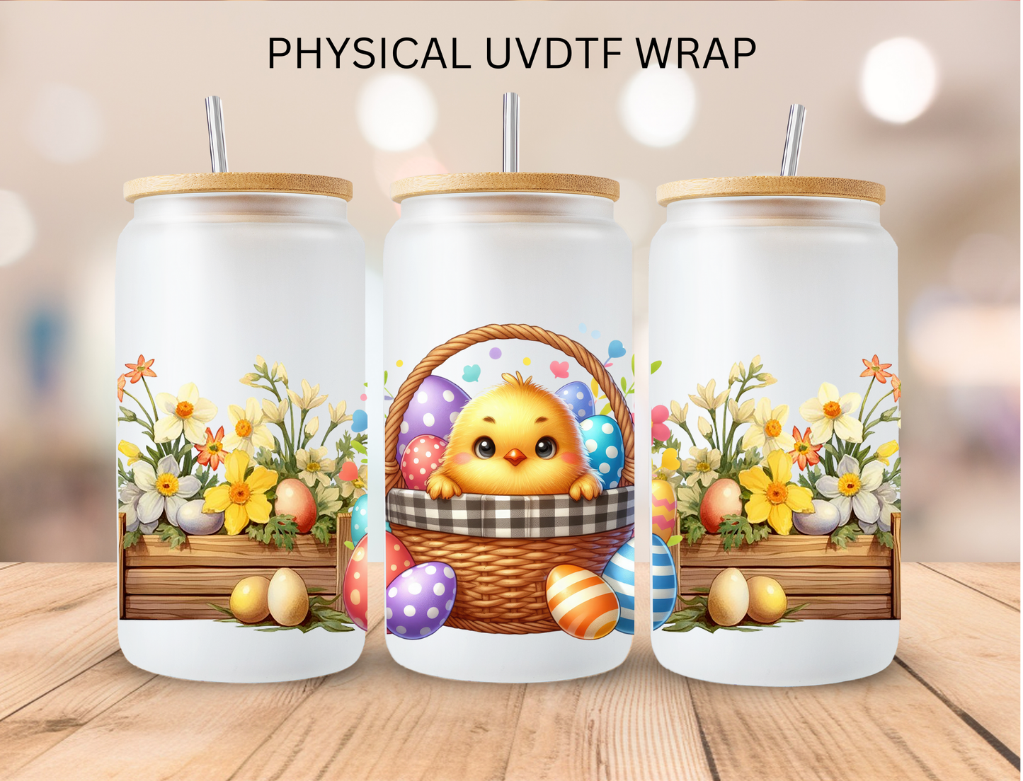 Easter Basket Animals Bundle - 16 oz / 20 oz Libby UV DTF Wrap
