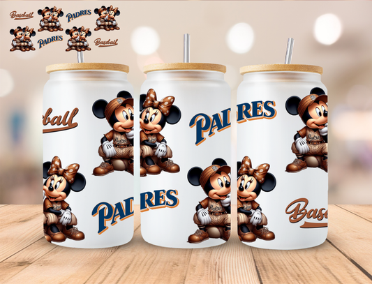 Padres Baseball - 16 oz / 20 oz Libby UV DTF Wrap
