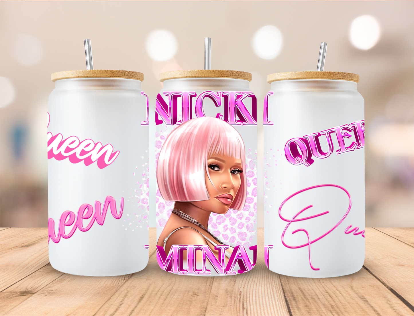 Queen Nicki - 16 oz Libby UV DTF Wrap EXCLUSIVE DESIGNED