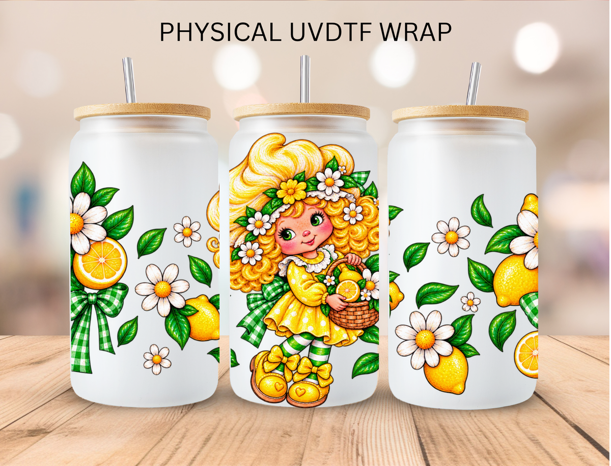 lemon Girl - 16 oz / 20 oz Libby UV DTF Wrap