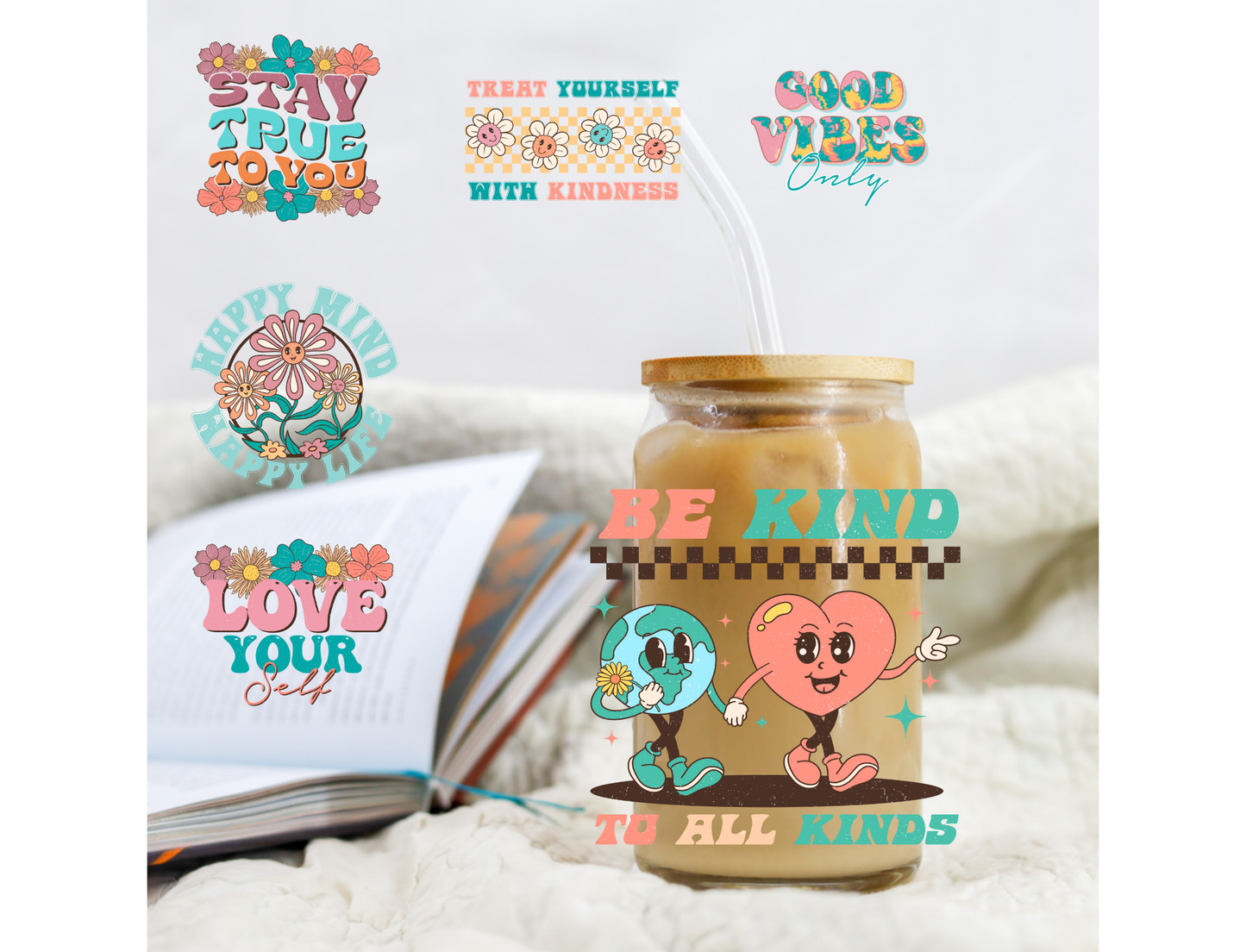 Kind Affirmations Collection - UVDTF decals