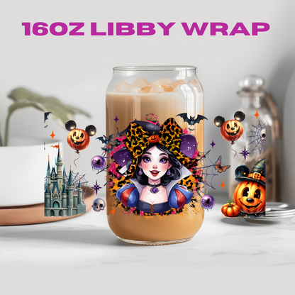 Halloween Leopard Bow Character Collection - 16 oz / 20 oz Libby UV DTF Wrap
