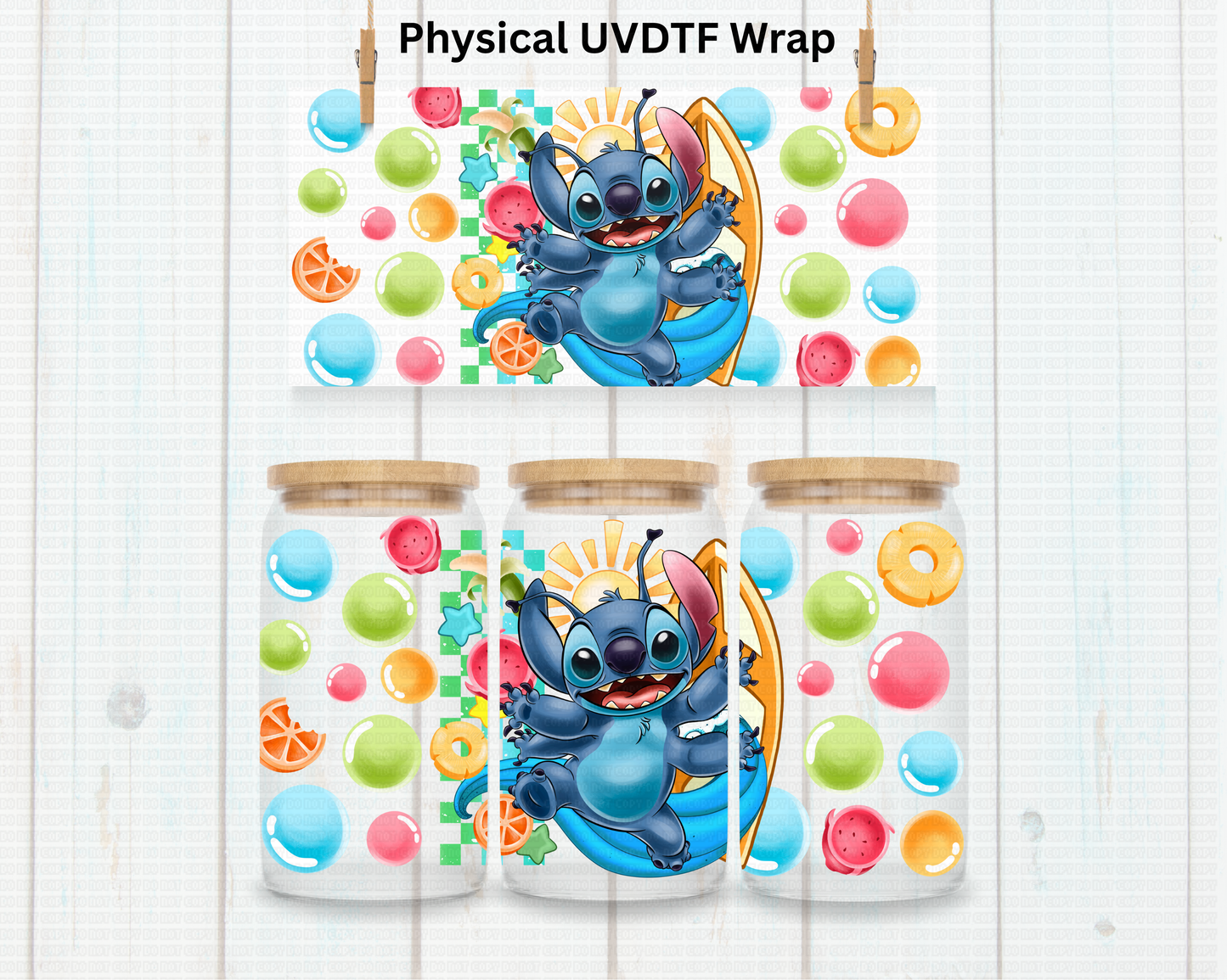 Blue Alien Beach - 16 oz / 20 oz Libby UV DTF