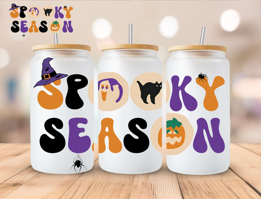 Halloween Spooky Season Cookies - 16 oz / 20 oz Libby UV DTF Wrap