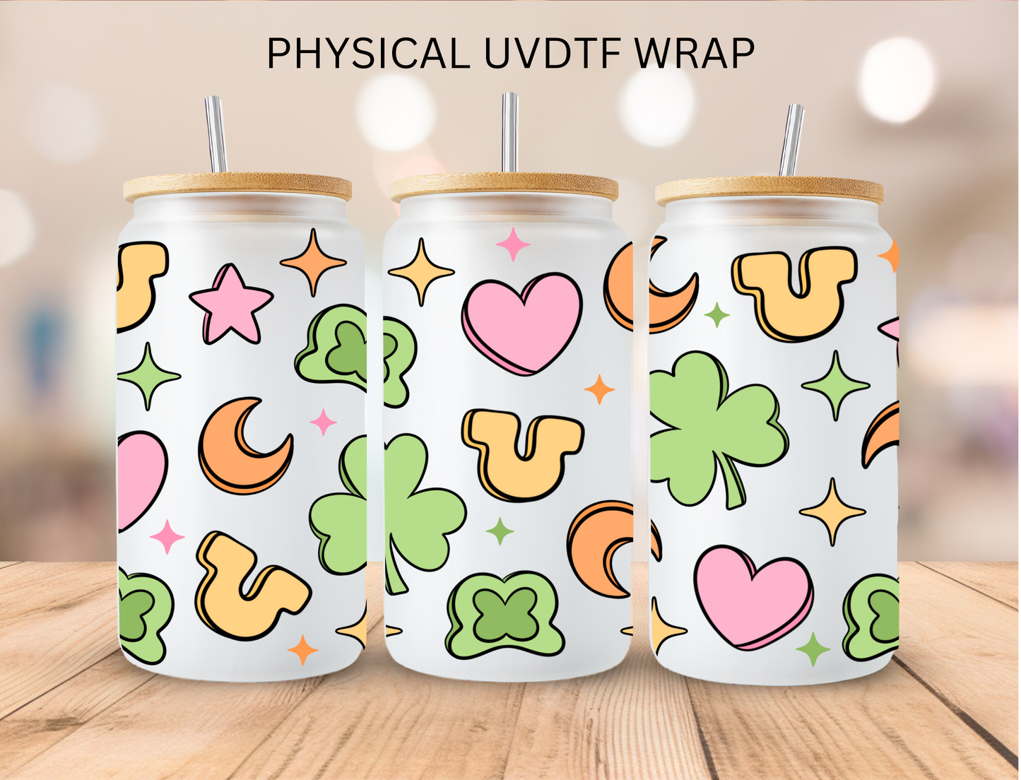 Lucky Marshmallows - 16 oz / 20 oz Libby UV DTF Wrap