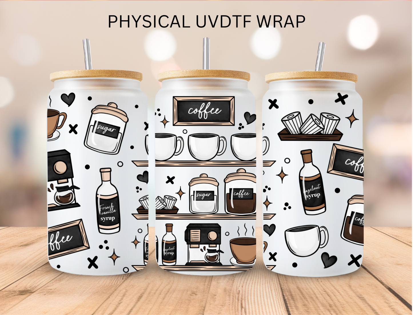 Coffee Station Aesthetic - 16 oz / 20 oz Libby UV DTF