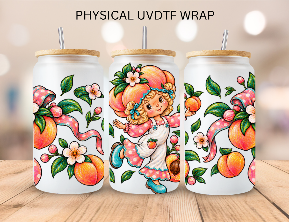 Peach Girl - 16 oz / 20 oz Libby UV DTF Wrap