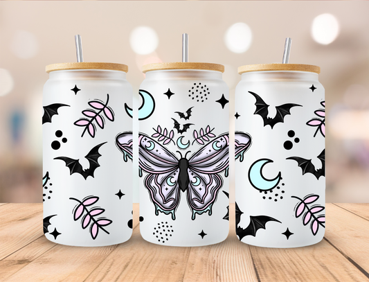 Butterfly and Bats- 16 oz / 20 oz Libby UV DTF Wrap