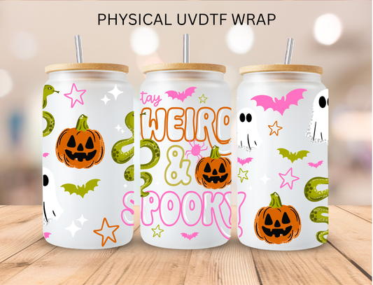 Halloween Weird And Spooky - 16 oz / 20 oz Libby UV DTF Wrap