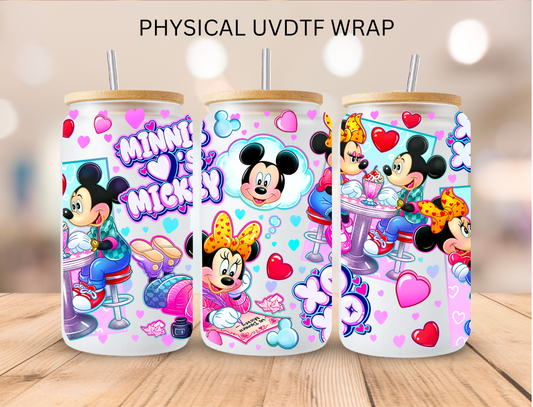Valentines Mouse Couple - 16 oz / 20 oz Libby UV DTF