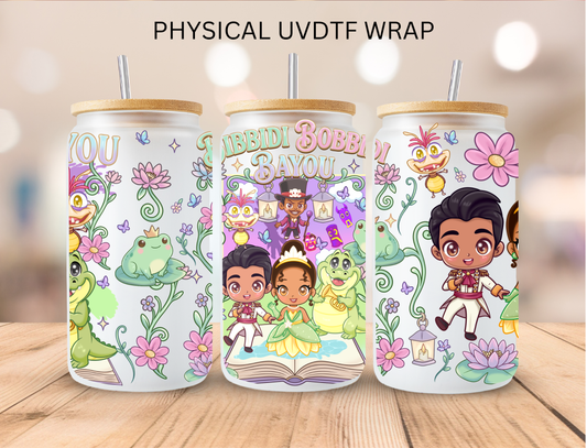 Bibbidi Bobbidi Bayou Frog Princess - 16 oz / 20 oz Libby UV DTF Wrap