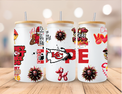 Football NFL Dope Teams - 16 oz / 20 oz Libby UV DTF Wrap