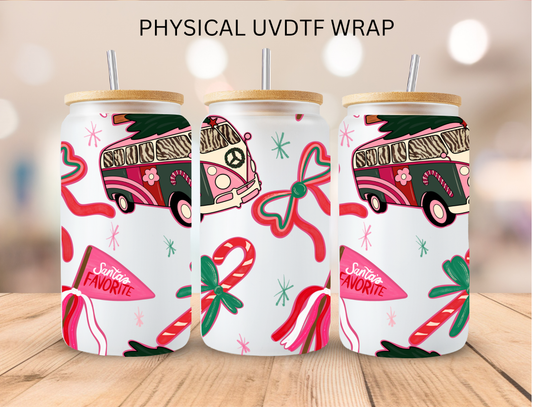 Groovy Van Santas Favorite - 16 oz / 20 oz Libby UV DTF Wrap