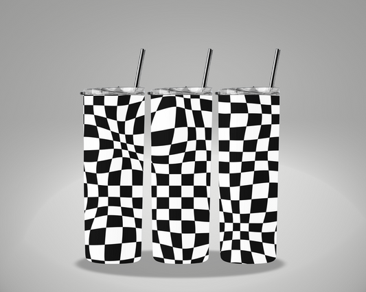Wazy Checker - 20oz Skinny Tumbler Wrap CERRAS EXCLUSIVE
