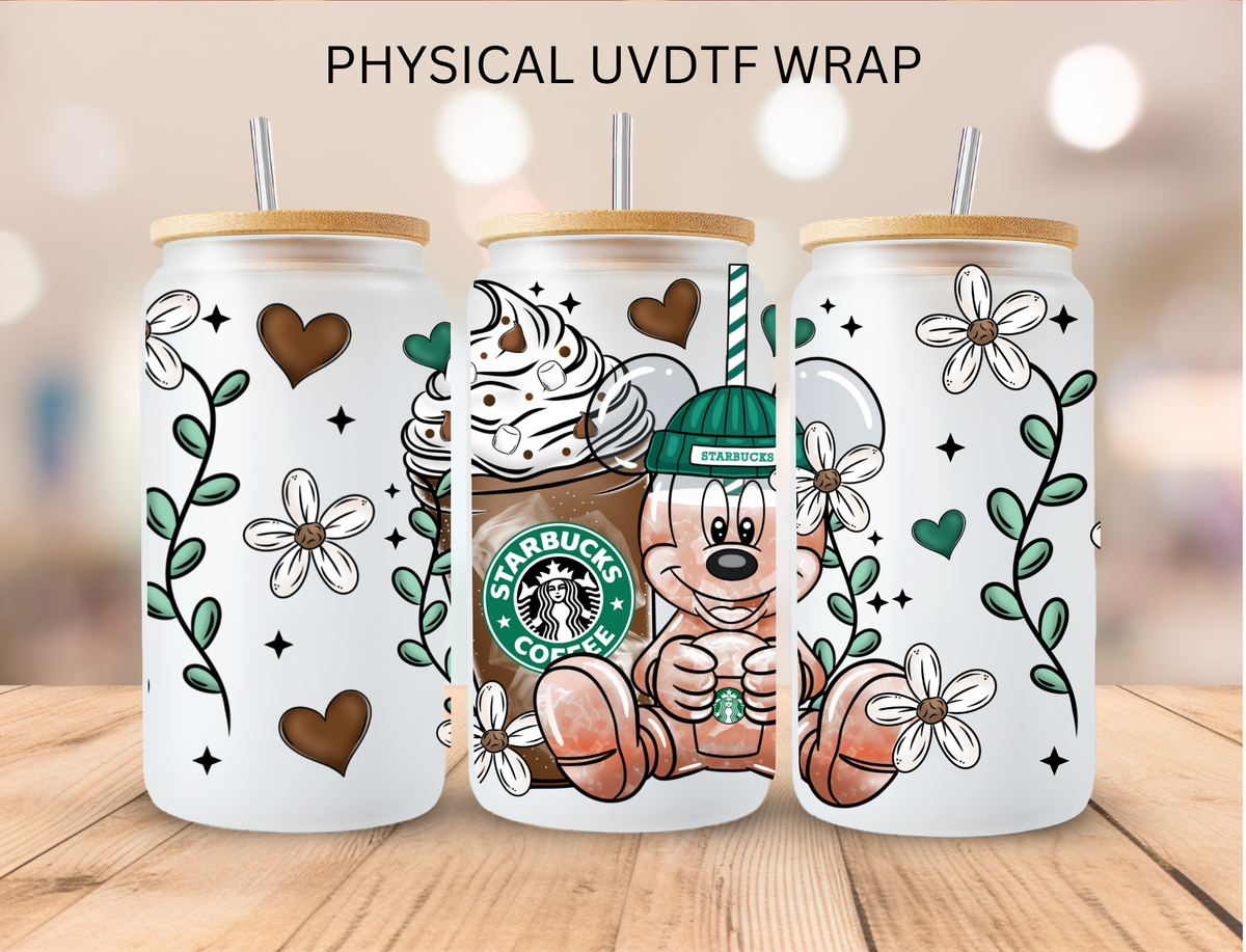 Iced Coffee Mouse - 16 oz / 20 oz Libby UV DTF