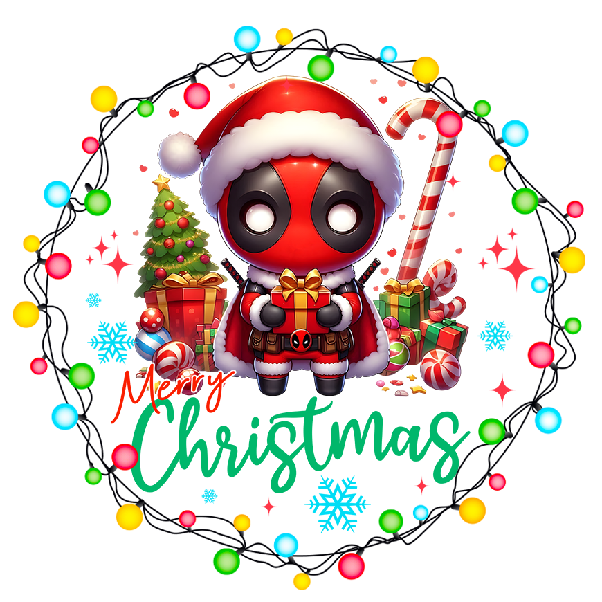 Cartoon Heros Christmas Ornament Bundle 2.8 Inch - Ornament UVDTF Decal