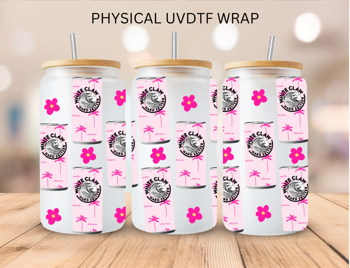Pink Claw Drink - 16 oz / 20 oz Libby UV DTF Wrap