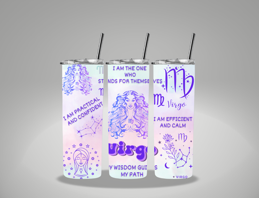 Virgo - 20oz Skinny Tumbler / 25 Oz Glass Tumbler Wrap EXCLUSIVE